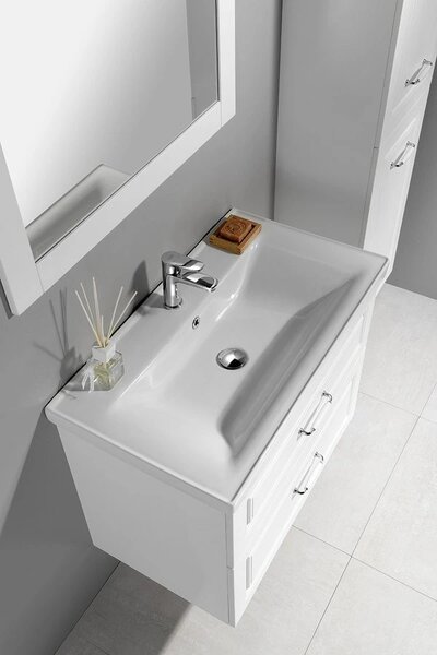 Aqualine Aqualine, dulap pentru lavoar FAVOLO 76,5x60x44,6 cm, mat alb, FV280