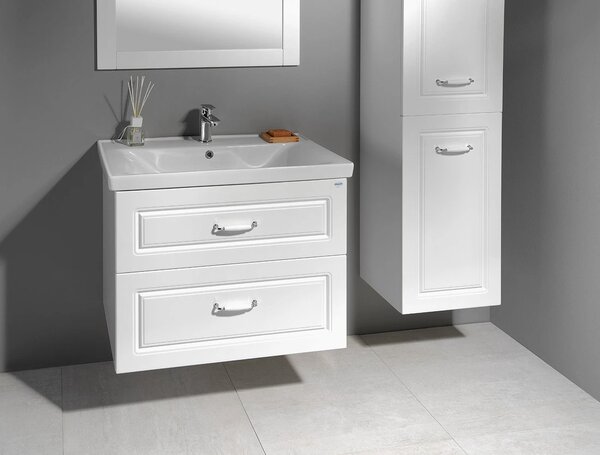 Aqualine Aqualine, dulap pentru lavoar FAVOLO 76,5x60x44,6 cm, mat alb, FV280