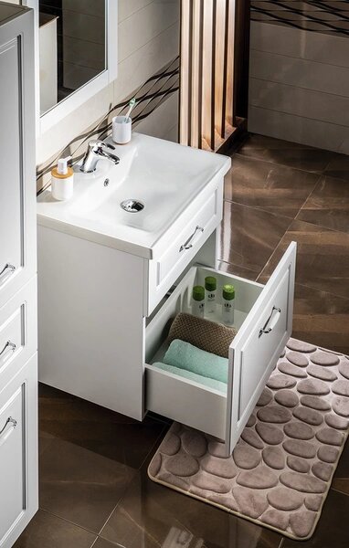 Aqualine Aqualine, dulap pentru lavoar FAVOLO 61,5x72,5x44 cm, mat alb, FV265