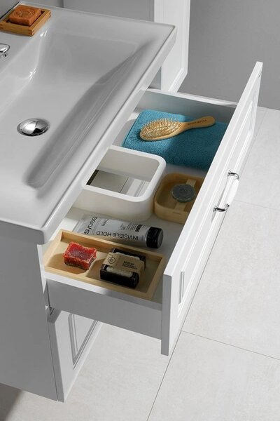 Aqualine Aqualine, dulap pentru lavoar FAVOLO 76,5x60x44,6 cm, mat alb, FV280