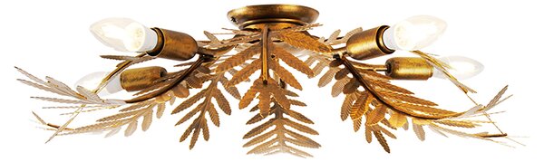 Plafonieră inteligentă vintage aurie 70 cm incl. 5 WiFi B35 - Botanica