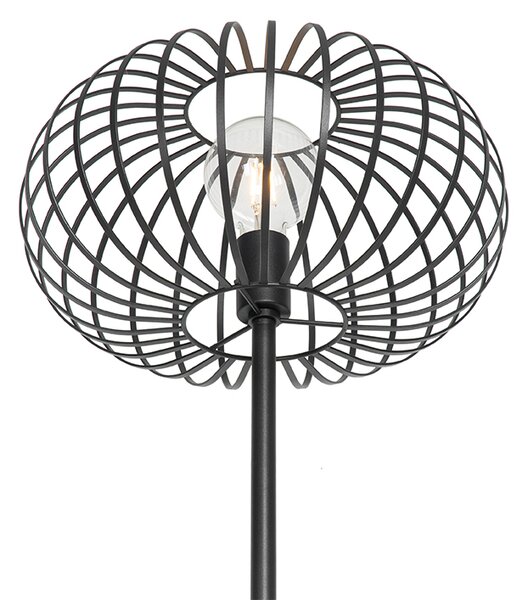 Lampa de podea de design neagră - Johanna