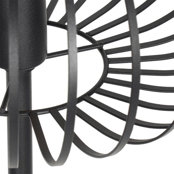 Lampa de podea de design neagră - Johanna