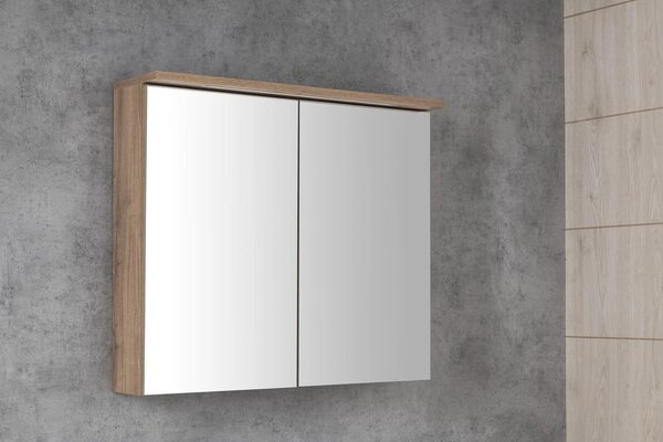 Aqualine Aqualine, Galerie KAWA STRIP cu iluminare LED 60x70x22cm, stejar emporio, WGL36S