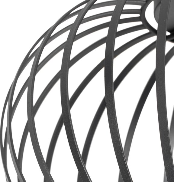 Plafoniera de design neagră 30 cm - Johanna
