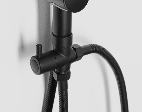 Aqualine Aqualine, coloana de dus KERA cu conexiune baterie, neagra, SL435
