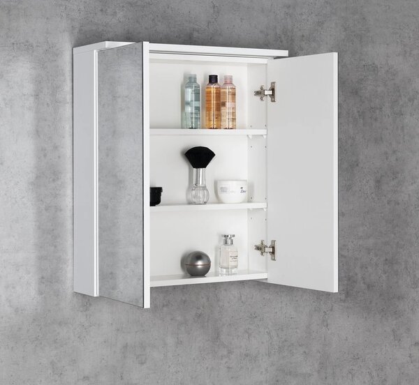 Aqualine Aqualine, Galerie KAWA STRIP cu iluminare LED 60x70x22cm, alb, WGL60S