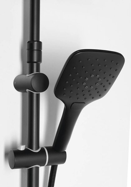 Aqualine Aqualine, coloana de dus KERA cu conexiune baterie, neagra, SL435