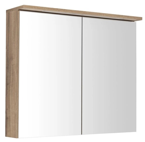Aqualine Aqualine, Galerie KAWA STRIP cu iluminare LED 80x70x22cm, stejar emporio, WGL38S