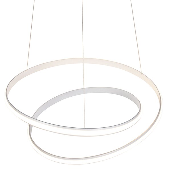 Lampă modernă suspendată albă 74 cm incluzând LED reglabil - Rowan