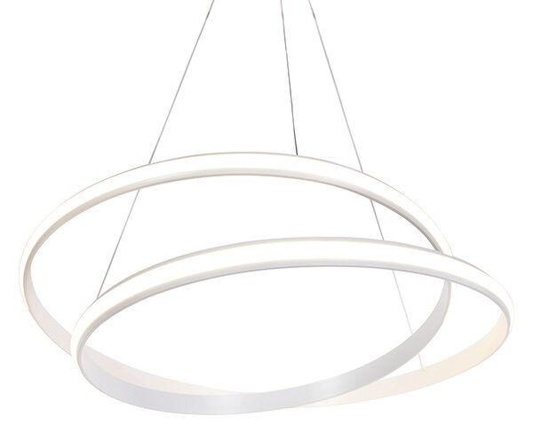 Lampă modernă suspendată albă 74 cm incluzând LED reglabil - Rowan