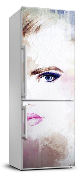 Autocolant frigider acasă Abstracție femeie