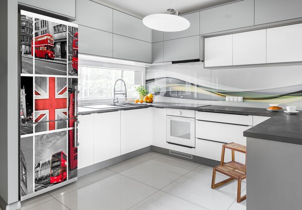 Autocolant pe frigider colaj Londra