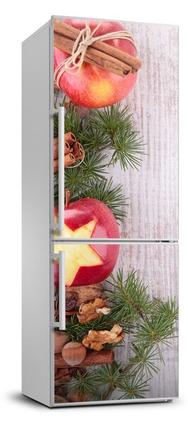 Autocolant frigider acasă mere de Crăciun