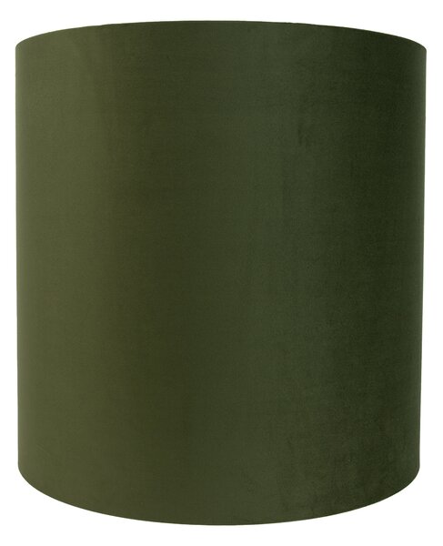 Abajur din catifea verde 40/40/40 cu interior auriu