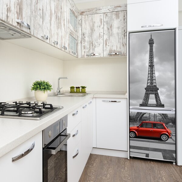 Autocolant pe frigider Turnul Eiffel auto
