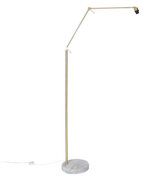 Lampa de podea moderna cu abajur din catifea aurie neagra 50 cm - Editor