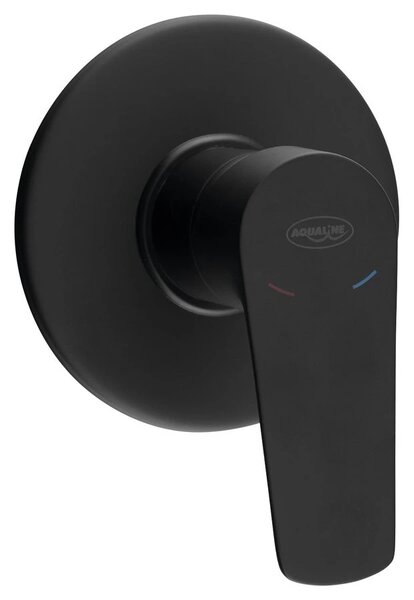Aqualine Aqualine, robinet de duș ascuns LOTTA, 1 priză, negru, LT741B
