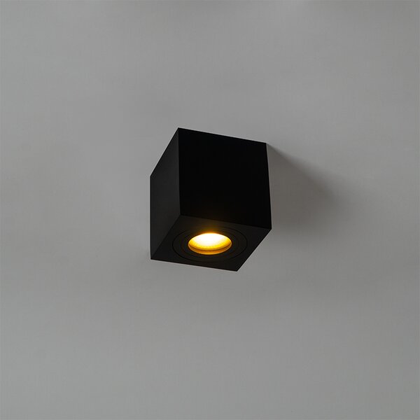 Spotlight modern pătrat pentru baie negru - Capa