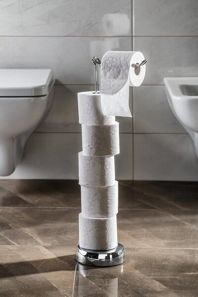 Aqualine Aqualine, suport pentru hartie igienica MINU, rezerva cu suport, crom, MU37