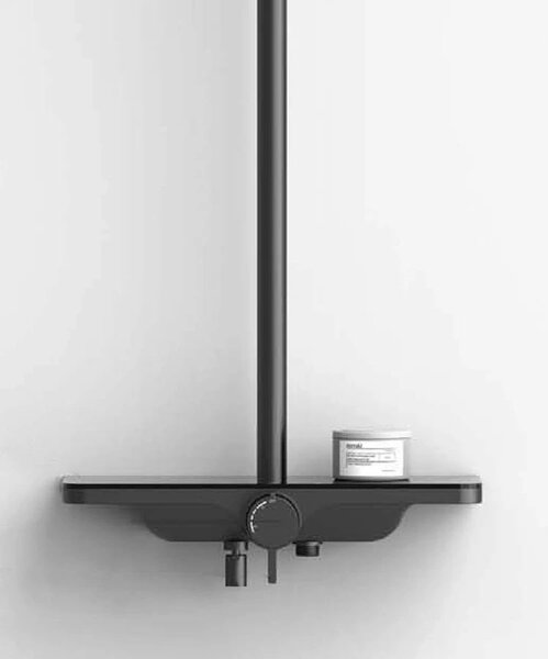 Aqualine Aqualine, coloana de dus MARCO cu baterie cu maneta, negru mat, SL210B