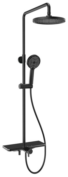 Aqualine Aqualine, coloana de dus MARCO cu baterie cu maneta, negru mat, SL210B