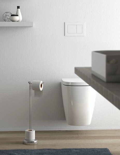 Aqualine Aqualine, suport pentru hartie igienica MINU, rezerva cu suport, crom, MU37