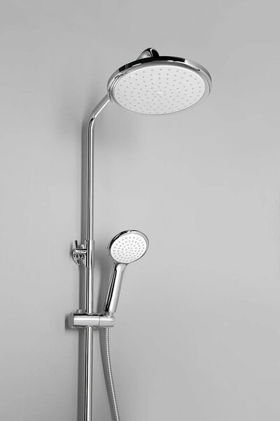 Aqualine Aqualine, coloana de dus MARCO cu baterie cu maneta, alba, SL100