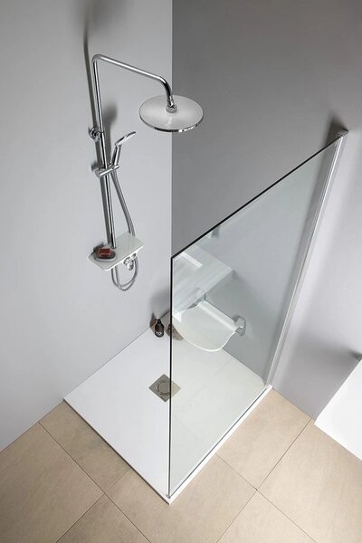 Aqualine Aqualine, coloana de dus MARCO cu baterie cu maneta, alba, SL100