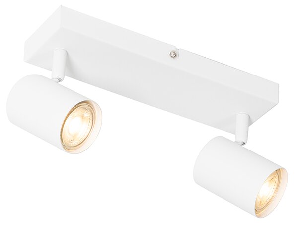 Plafonieră modernă albă cu 2 lumini, dreptunghiulară reglabilă - Jeana