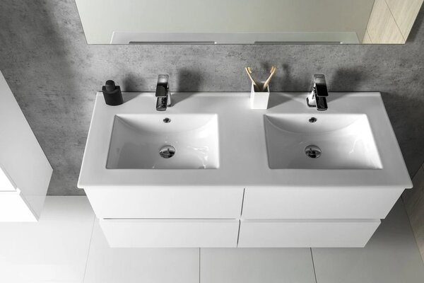 Aqualine Aqualine, dulap pentru chiuveta PANEDA 119x55x45,2cm, alb, PN212