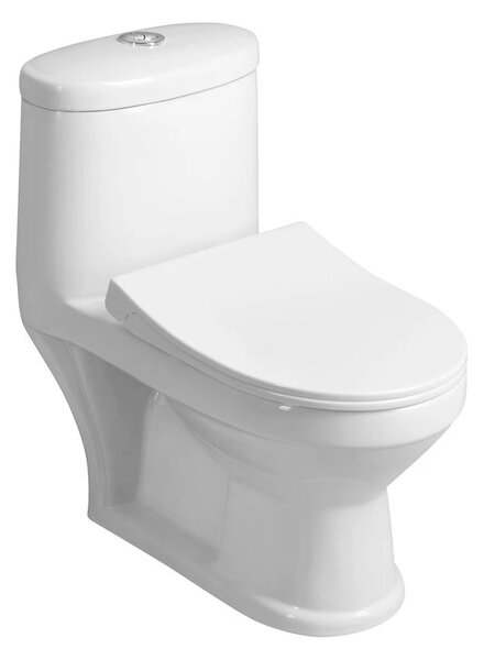 Aqualine Aqualine, WC combinat PETIT pentru copii, gunoi spate/inferior, alb, PT520