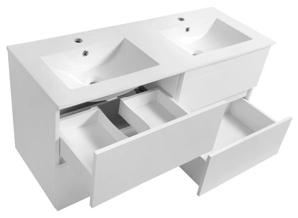 Aqualine Aqualine, dulap pentru chiuveta PANEDA 119x55x45,2cm, alb, PN212