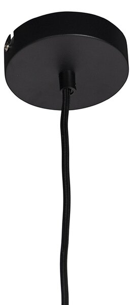 Lampă suspendată cu abajur din catifea păun cu auriu 40 cm - Combi