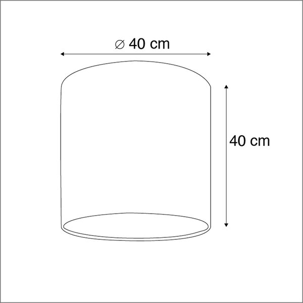 Abajur din catifea cu design de păun 40/40/40 cu interior auriu