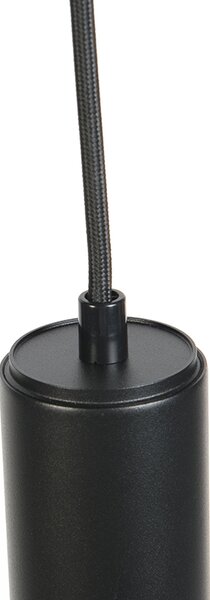 Lampă suspendată inteligentă de design neagră, incl. sursă de lumină WiFi GU10 - Tuba Small