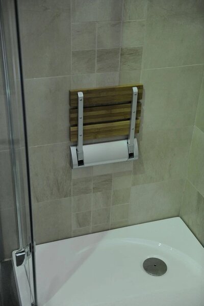 Aqualine Aqualine, Scaun de dus 32x23cm, pliabil, bambus, AE236