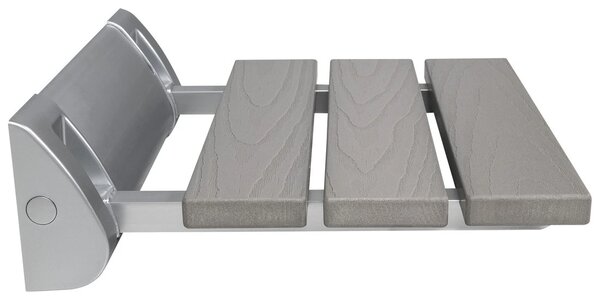 Aqualine Aqualine, Scaun de duș pliabil 32x32,5 cm, WPC, gri, AE236GR