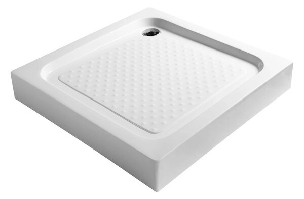 Aqualine Aqualine, Cadă de duș autoportabilă din acril, pătrată 80x80x15cm, BTTQ80