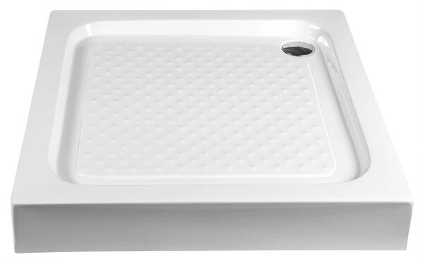 Aqualine Aqualine, Cadă de duș autoportabilă din acril, pătrată 80x80x15cm, BTTQ80