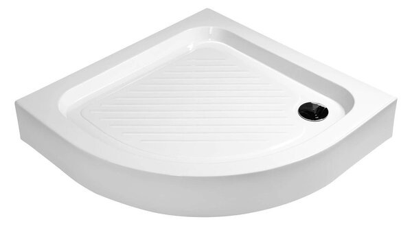 Aqualine Aqualine, Cadă de duș autoportabilă acrilică, sfert de cerc 80x80x15cm, BTTR80