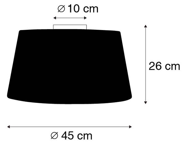 Plafoniera negru mat cu abajur alb 45 cm - Combi