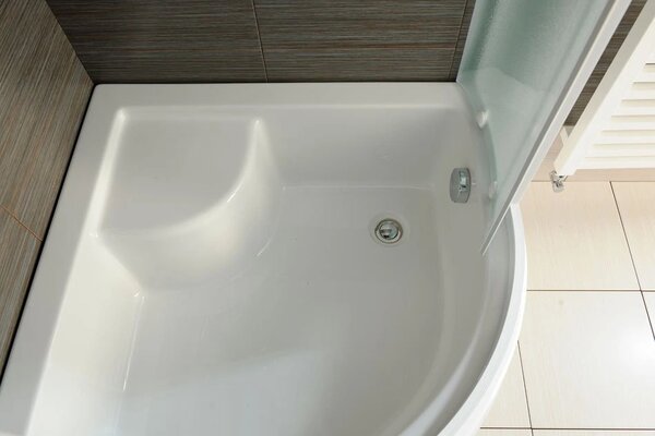 Aqualine Aqualine, Cadă de duș din acril, sfert de cerc 90x90x28cm inclusiv picioare, R550, C93