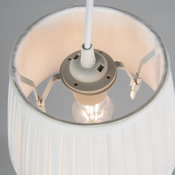 Lampă suspendată retro crem 25 cm - Plisse