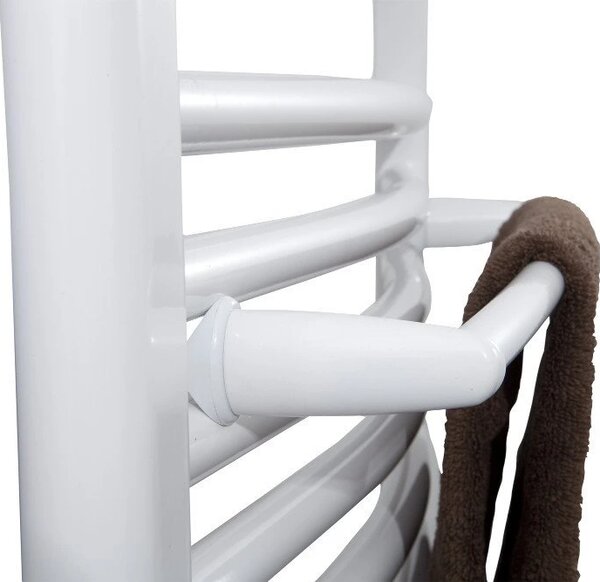 Aqualine Aqualine, Uscător de prosoape pentru elemente de încălzire 46 cm, drept, alb, IDR-50