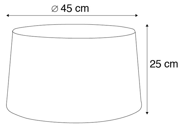 Abajur din in alb 45 cm