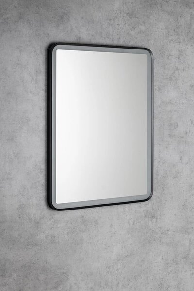 Aqualine Aqualine, oglinda SWIDA cu iluminare LED 60x80cm, senzor tactil, reglabil, negru mat, SW060