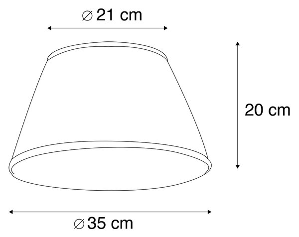 Abajur plisat alb 35/20 cm