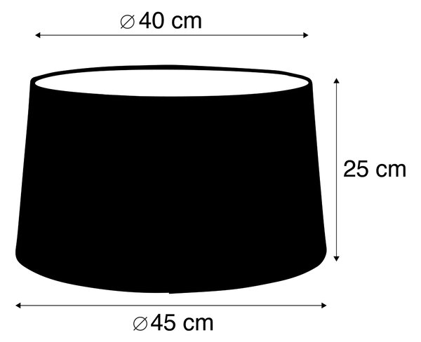 Abajur din in culoarea Taupe 45 cm