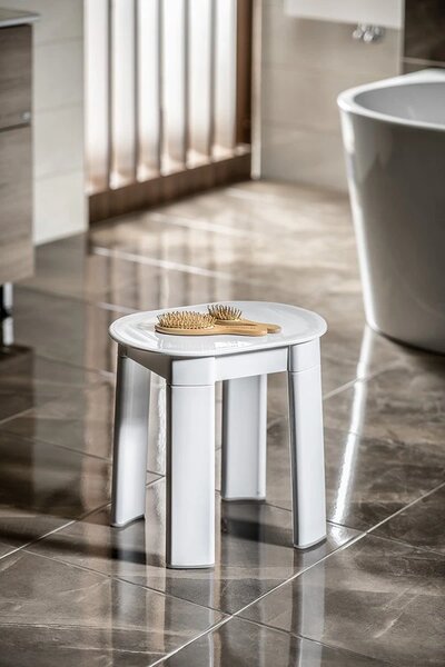 Aqualine Aqualine, Scaun de baie TETRA 42x41x27 cm, alb, 2872